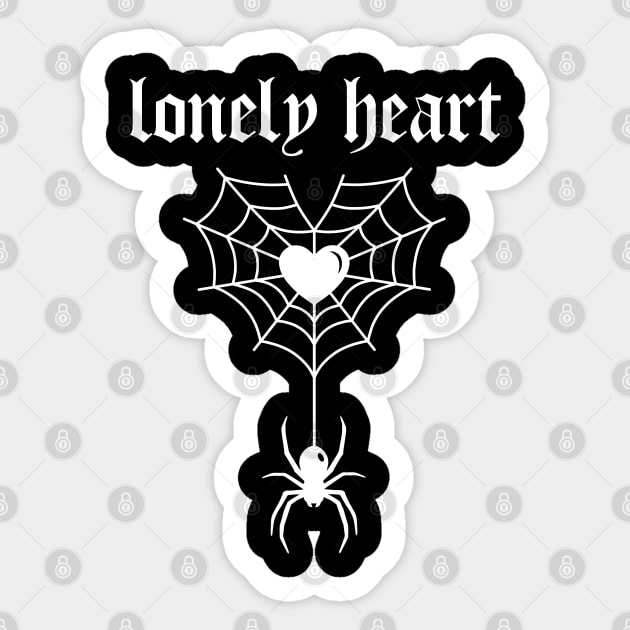 Lonely heart into web (white) Sticker by Smurnov